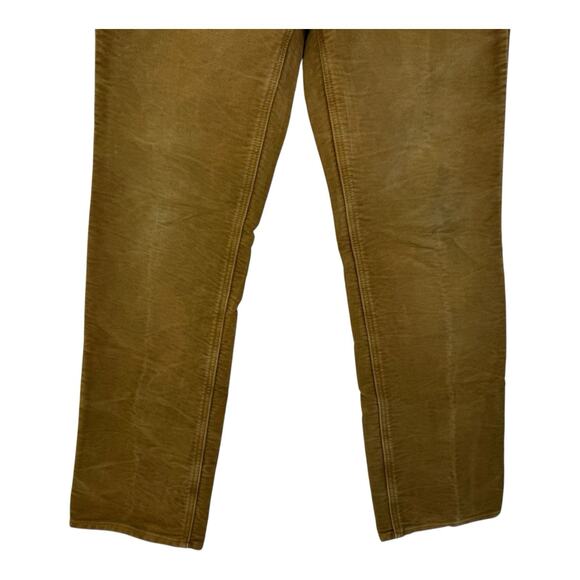 Vintage Polo Ralph Lauren Pants Mens 32x32 Brown Moleskin Cotton Suede Straight - Picture 2 of 14